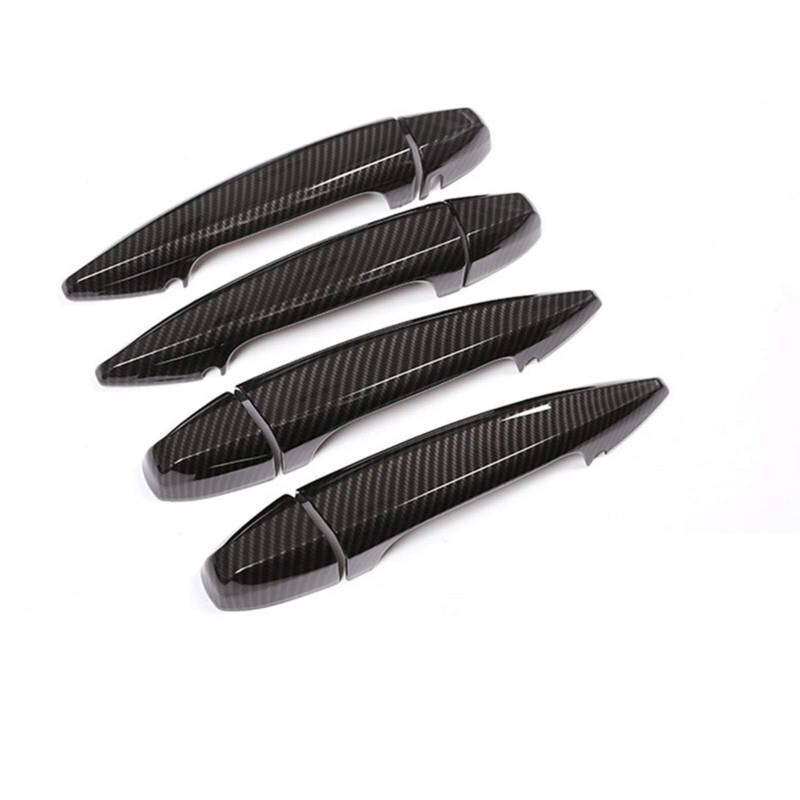 PEXORT 8 Stück Autotürgriffabdeckungen Verkleidungen Rahmendekoration, for BMW, 2er F45 X1 F48 X5 F15 X6 F16 Außenzubehör Türklinkenleisten Außentürgriffabdeckung(Carbon Fiber Black) von PEXORT