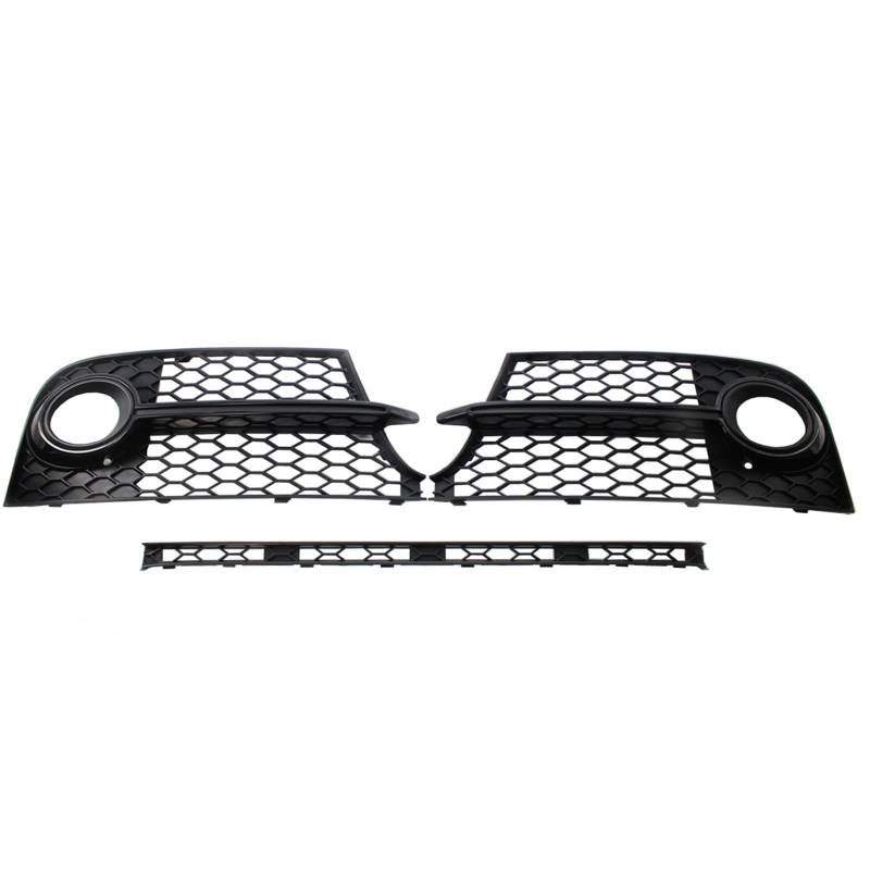 PEXORT ABS-Grill, Honeycomb HEX, Auto-Nebelscheinwerfer-Grill, Grill unten in der Mitte, for Audi, for TT MK2, for, for TTS 2011 2012 2013 2014 Nebelscheinwerfer-Grillabdeckung(Black Set) von PEXORT