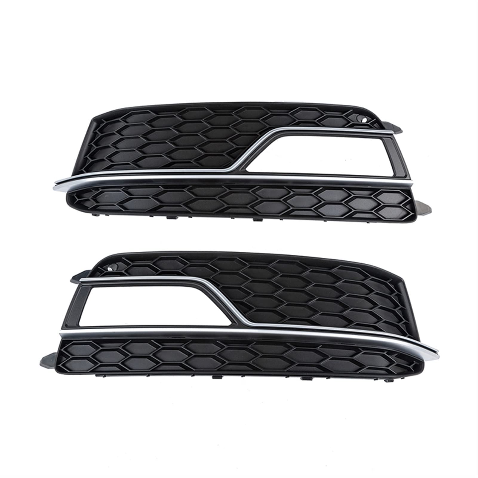 PEXORT Auto Chrome Line Frontstoßstange Auto Nebelscheinwerfer Grill Grill Lampenabdeckung, for Audi, for A5 for, for S5 2013 2014 2015 2016 2017 Außenteile Nebelscheinwerfer-Grillabdeckung(1 Pair) von PEXORT