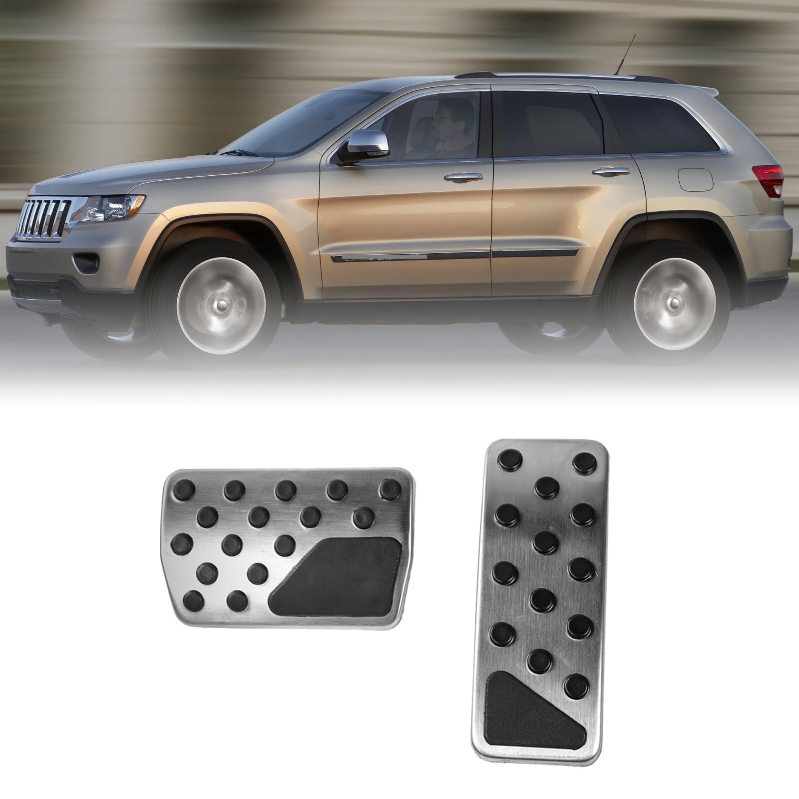 PEXORT Autopedale Autobremsfußstütze Pedalplatte, for Jeep, Grand Cherokee 2011-2016, for Jeep, Grand Cherokee Autozubehör Auto-Kupplungspedalauflage von PEXORT