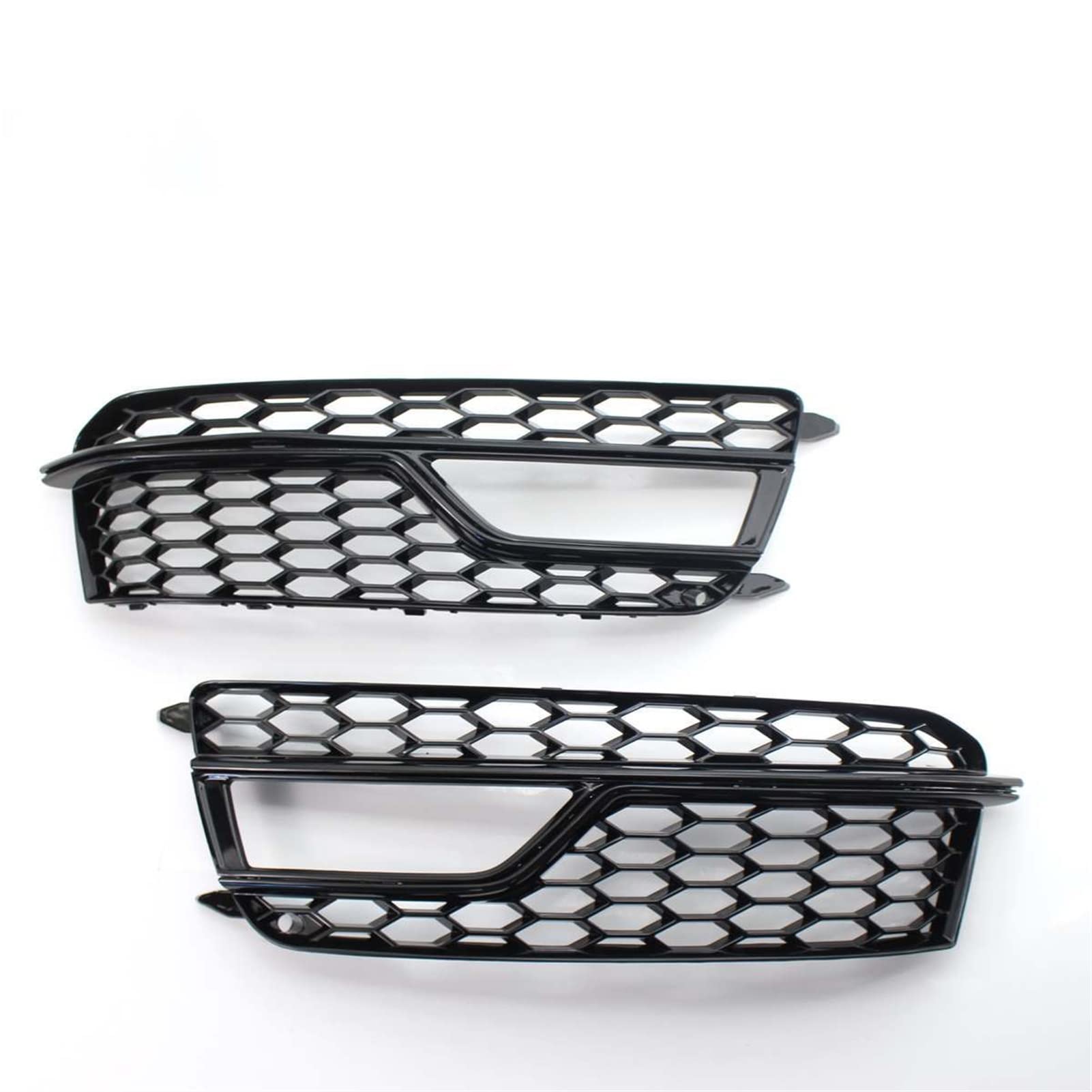 PEXORT EIN Paar Honeycomb Car Front Nebelscheinwerfer Lampenabdeckung Honeycomb Grill Bumper Grille, for Audi, for S5 A5 for Bumper 2013 2014 2015 2016 Nebelscheinwerfer-Grillabdeckung(Glossy Black) von PEXORT