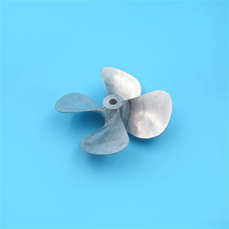 PEXORT Köderboot Zinklegierung Propeller Vierblatt-Volltauchpropeller D60mm CW CCW 4mm 5mm Apertur Requisiten, for RC Boote Wellenteile Austausch des Bootspropellers(4mm Hole CCW) von PEXORT