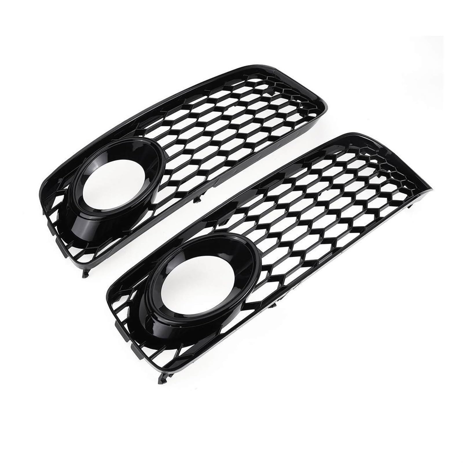 PEXORT Schwarz/Chrom Silber 1 Paar Auto Nebelscheinwerfer Lampenabdeckung Honeycomb Mesh Hex Frontgrill Grill, for Audi, forA5 for S-Line/S5 B8 RS5 2008-2012 Nebelscheinwerfer-Grillabdeckung(A) von PEXORT