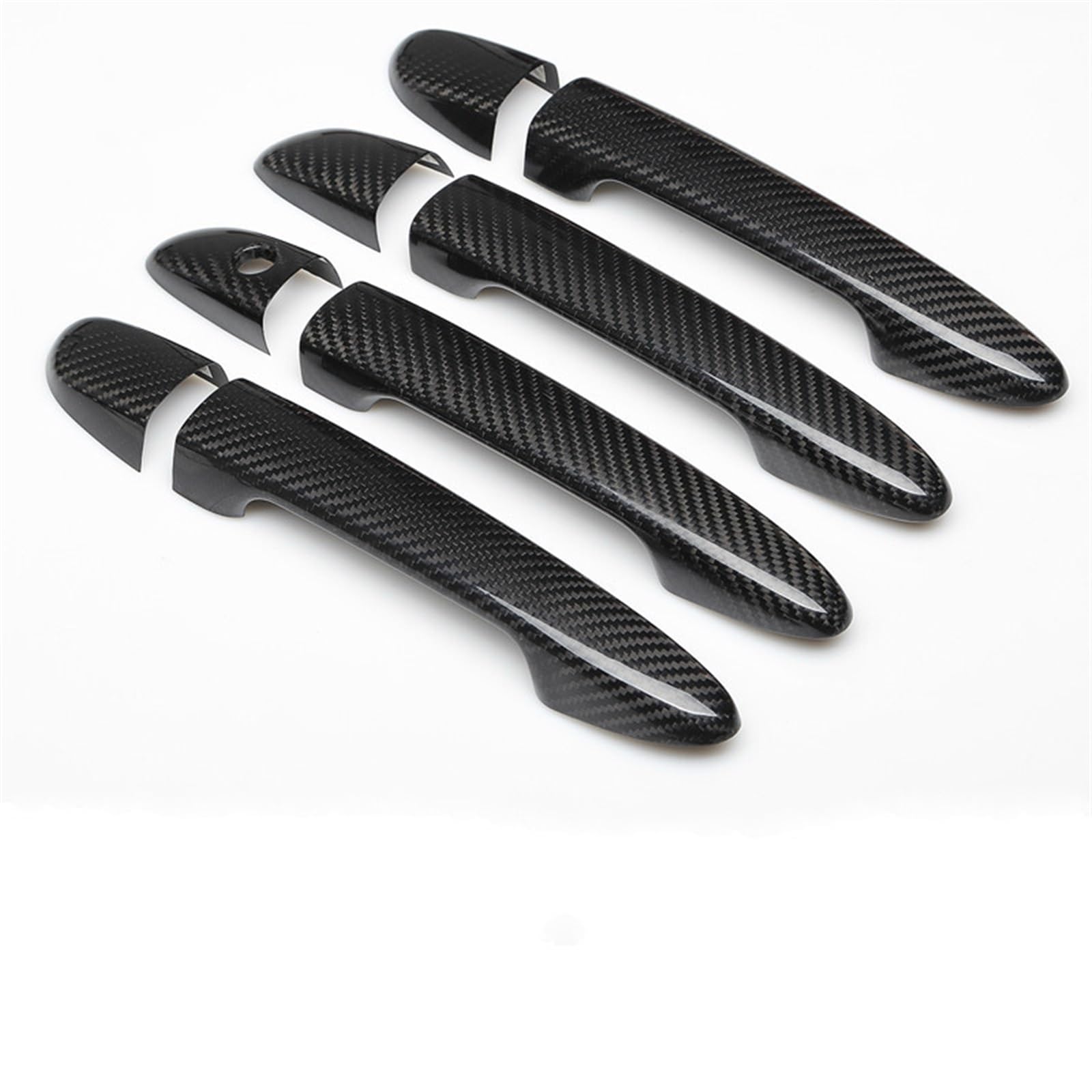 PEXORT for Mazda 2 2008-2019, for Mazda 3 2010-2019, for Mazda 6 2007-2019 Styling Carbon Fiber Chrom Autotürgriffabdeckung Autozubehör Außentürgriffabdeckung(Black no Button) von PEXORT