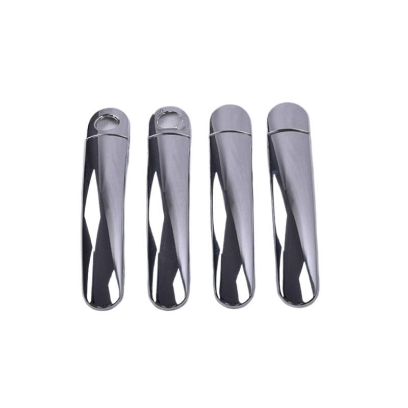 PEXORT for Seat, Ibiza 2009-2017 Schwarz Chrom Autotürgriffblenden Auto Styling Zubehör Aufkleber Außentürgriffabdeckung(Silver 2 Keyholes) von PEXORT