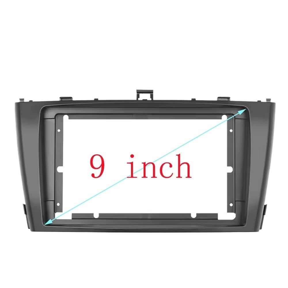 Car Radio Faceplate Frame/Fit for Toyota Avensis T27 2009-2015 (9 ZOLL) auto Radio Blenden Android GPS MP5 Stereo Player 2Din Head Unit Panel Dash Rahmen Installa Car Radio Frame(Black Frame) von PGAEVG