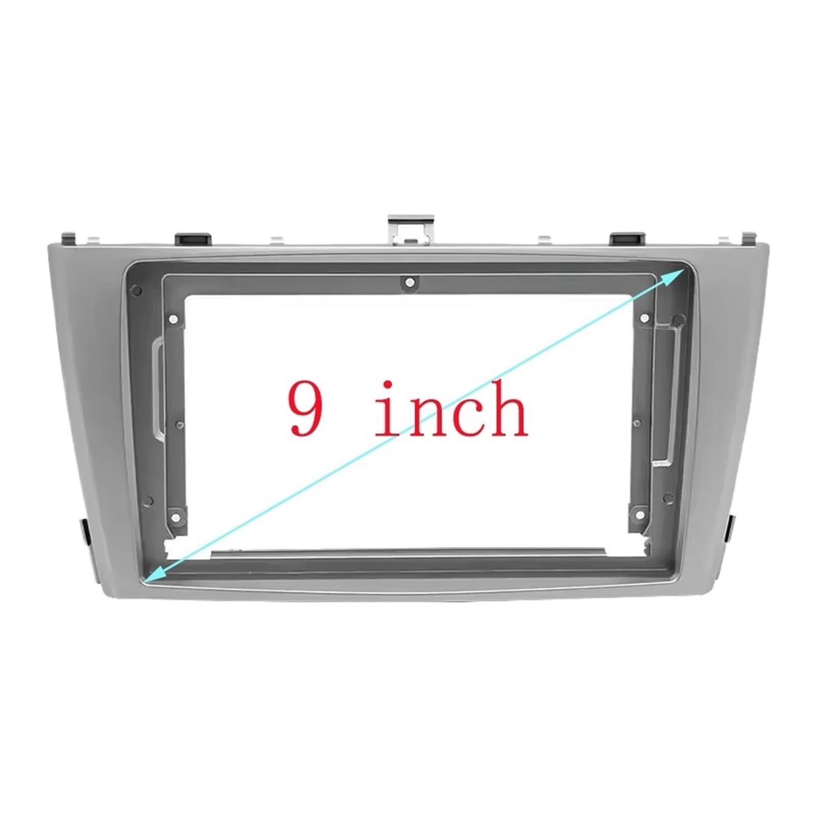 Car Radio Faceplate Frame/Fit for Toyota Avensis T27 2009-2015 (9 ZOLL) auto Radio Blenden Android GPS MP5 Stereo Player 2Din Head Unit Panel Dash Rahmen Installa Car Radio Frame(Silver Frame) von PGAEVG