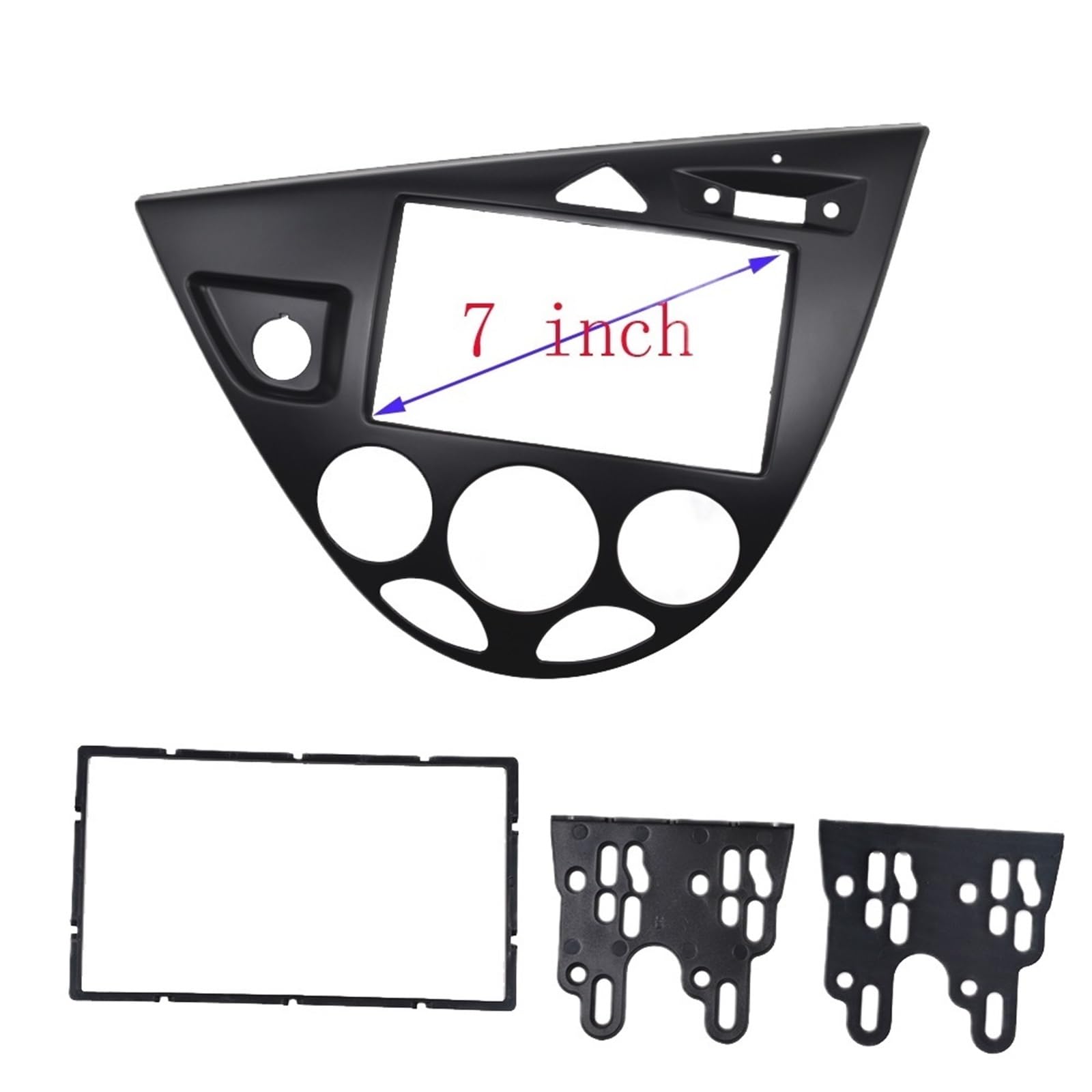 Car Radio Faceplate Frame/Passend for 1998–2005 Ford Focus 7-Zoll-LHD-Autoradio, Android-Stereo-Audio-Bildschirm, Multimedia-Video-Player, Navigationsrahmen Car Radio Frame(Black,173-98mm) von PGAEVG