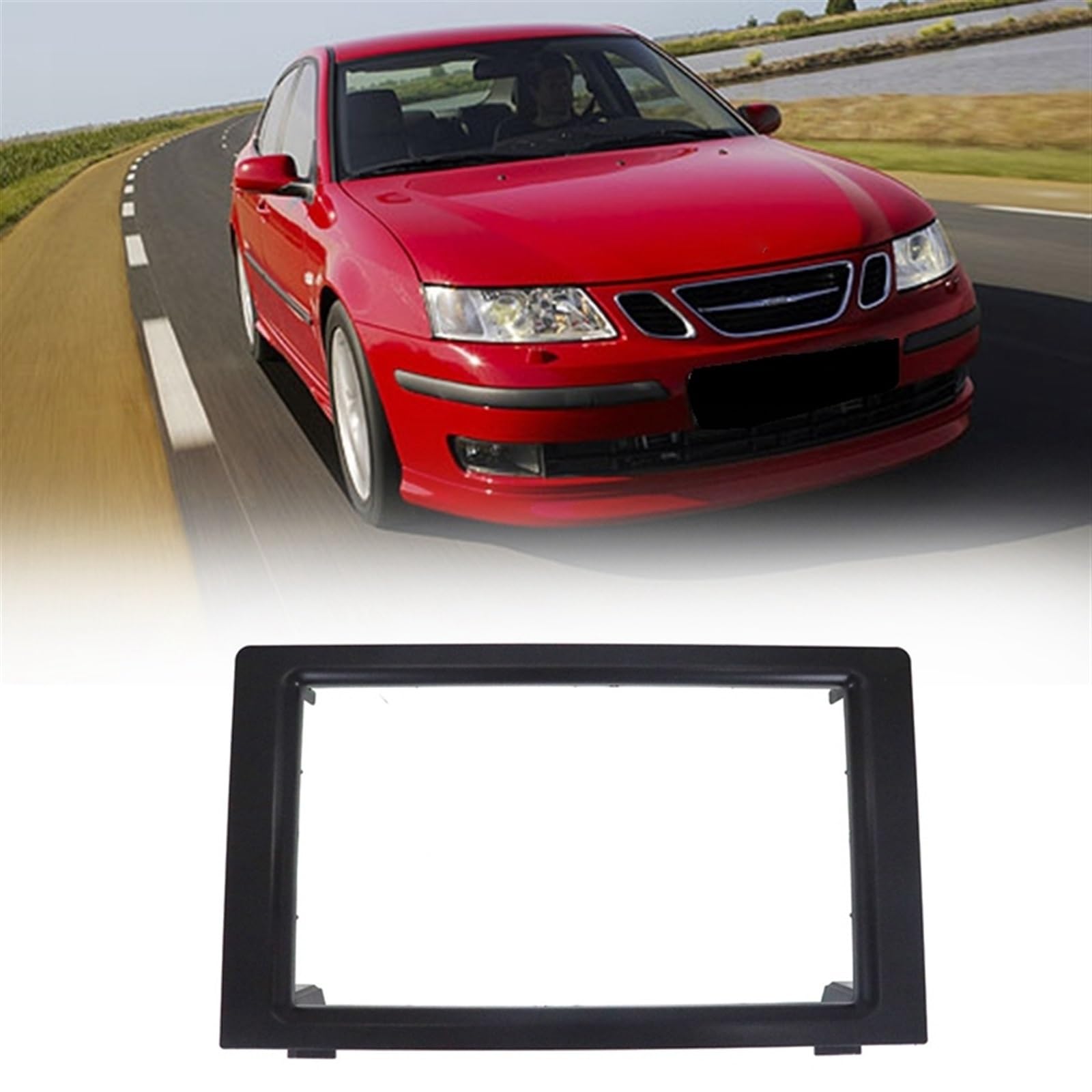 Car Radio Faceplate Frame/Passend for SAAB 9-3 2007-2011 Autoradio-Blende, Armaturenbrett, 2-Din-Rahmen, Zierkit Car Radio Frame von PGAEVG