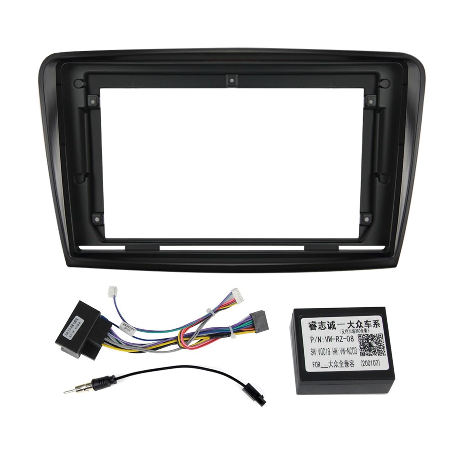 Car Radio Faceplate Frame 10 "Android Stereo Head Unit Auto Radio Rahmen Kit/Fit for Skoda Superb 2008-2015 Power Kabel canbus Box Decoder Dash Panel Fascia Car Radio Frame von PGAEVG