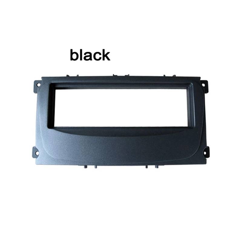 Car Radio Faceplate Frame 1Din Auto Radio Fascia Multimedia Rahmen Kit/Fit for Ford Mondeo C Max fokus 2007-2011 Audio Lünette facia Panel Trim Dash Mount Kit Car Radio Frame(Black) von PGAEVG