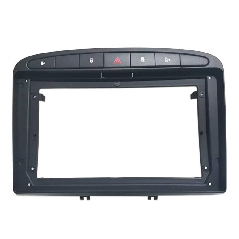 Car Radio Faceplate Frame 2/1Din Auto, kein DVD-Rahmen, nur Audio-Einbauadapter, Armaturenbrettverkleidung, 9 Zoll, passend for Peugeot 308 408 2008–16, Doppel-Radio-Player Car Radio Frame(Only Frame) von PGAEVG