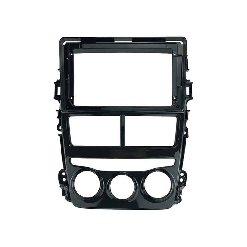 Car Radio Faceplate Frame 2 DIN Auto Audio Fascia Rahmen Adapter/Fit for Toyota Vios Yaris 2018 9 ZOLL Großen Bildschirm 2DIN Dash Montage Panel Rahmen Kit Car Radio Frame(Black,Only frame) von PGAEVG