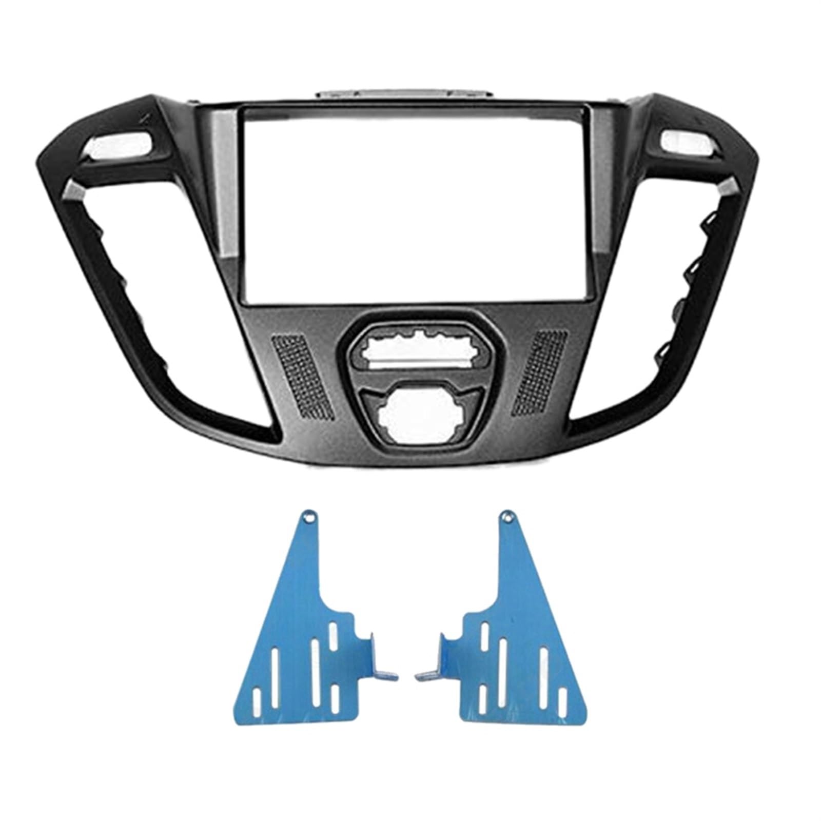 Car Radio Faceplate Frame 2-DIN-Auto-Head-Unit-Faszien-Einbau-Armaturenbrett-Kit/Passend for Ford Transit Custom, Tourneo Custom 2012+ (Schwarz) Car Radio Frame von PGAEVG