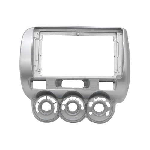 Car Radio Faceplate Frame 2 Din Android Head Unit Autoradio Rahmen Kit HONDA/Fit for Jazz 2002-2008 Auto Stereo Dash Kunststoff Panel Fascia Trim Lünette Frontplatte Car Radio Frame(Silver LHD,Fascia von PGAEVG