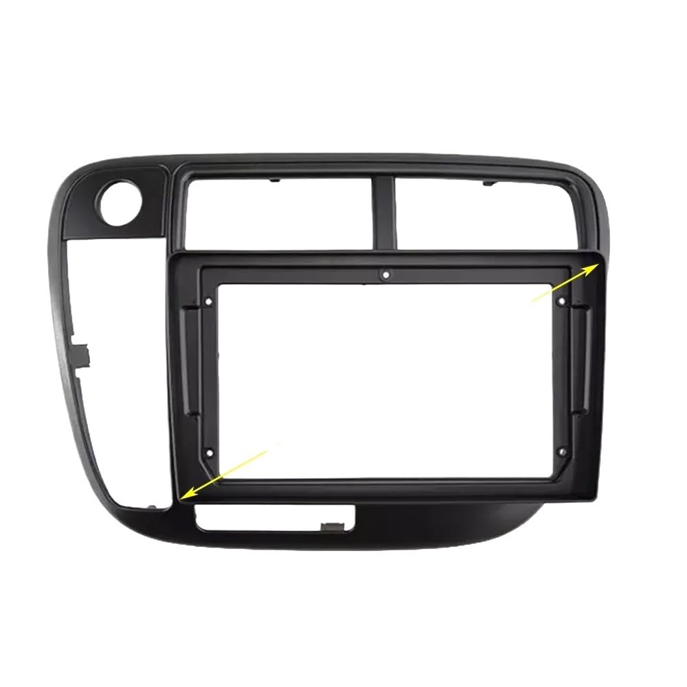 Car Radio Faceplate Frame 2 Din Auto-DVD-Blende Multimedia/Passend for 1998–2000 Honda Civic (9 Zoll) MP3 MP5 Video Audio Stereo Panel Rahmen Kabel Harnes Car Radio Frame(Left Wheel) von PGAEVG