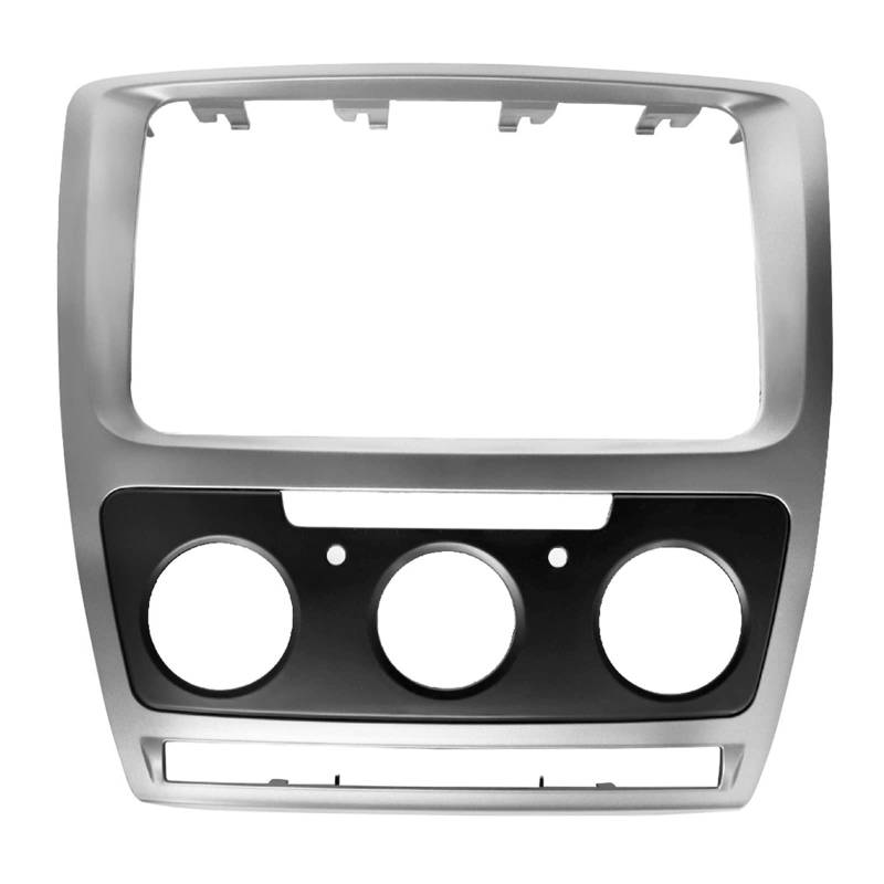 Car Radio Faceplate Frame 2 Din Auto Umrüstung DVD-Blende Rahmen/passend for Skoda Octavia Dash Mount Trim Kit Rahmen Audio Fascia Stereo Radio DVD CD Panel Car Radio Frame(Manual AC) von PGAEVG