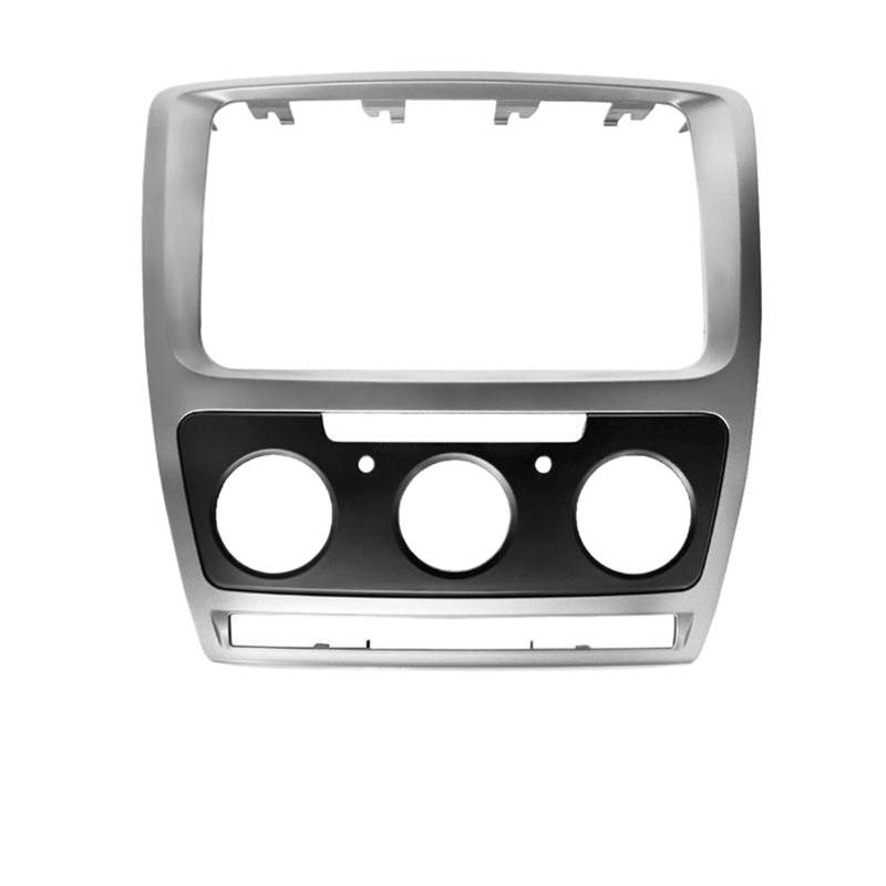 Car Radio Faceplate Frame 2-Din-Autoradio-Blendenverkleidung for CD-DVD-Audio-Armaturenbrett-Halterung, passend for Skoda Octavia, manuelle Klimaanlage, 2010, 2011, 2012, 2013 Car Radio Frame von PGAEVG