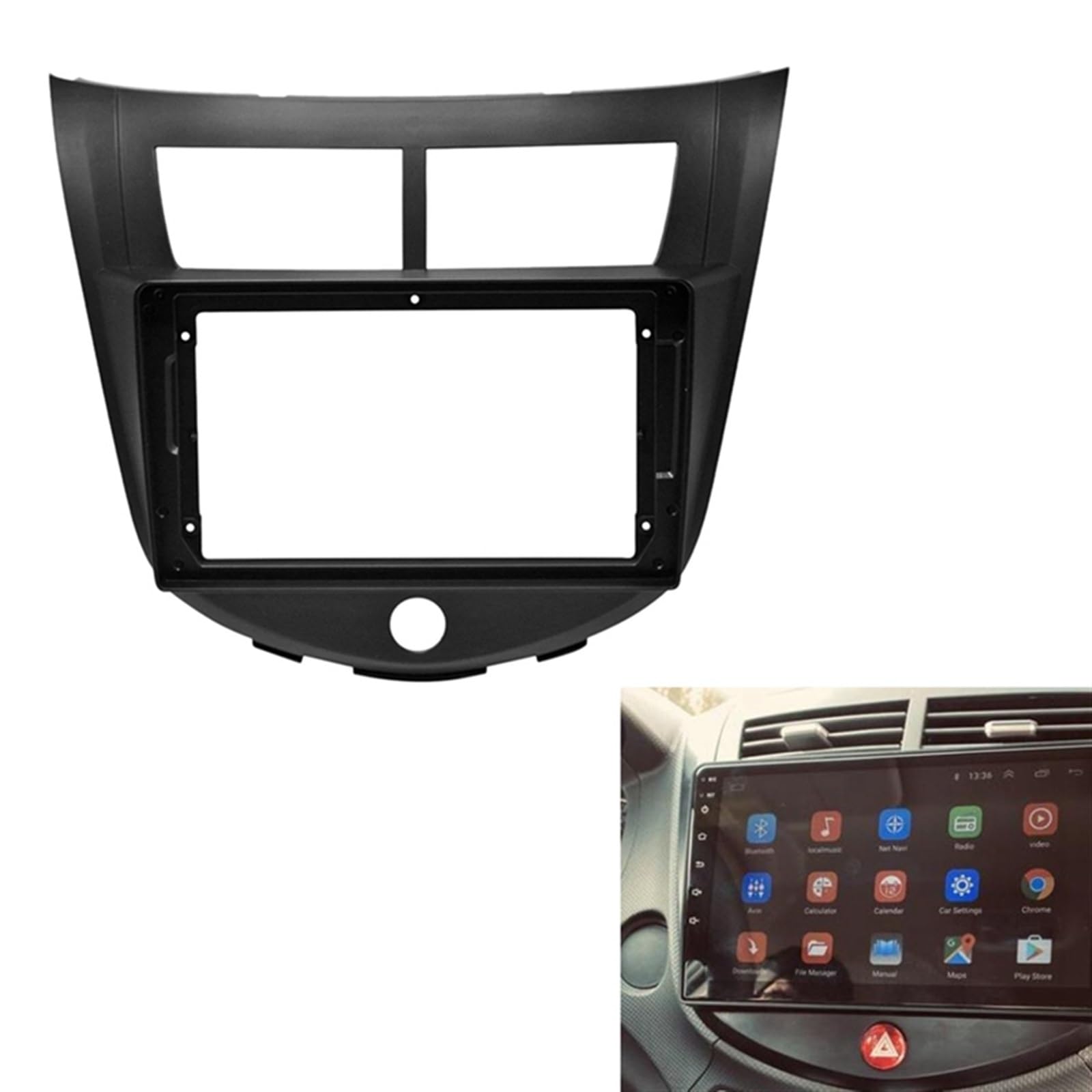 Car Radio Faceplate Frame 2 Din Autoradio-Faszien/Fit for JAC J4 2013–2014 DVD-Stereo-Rahmenplatten-Adapter-Montage-Dash-Installations-Lünetten-Trim-Kit Car Radio Frame von PGAEVG