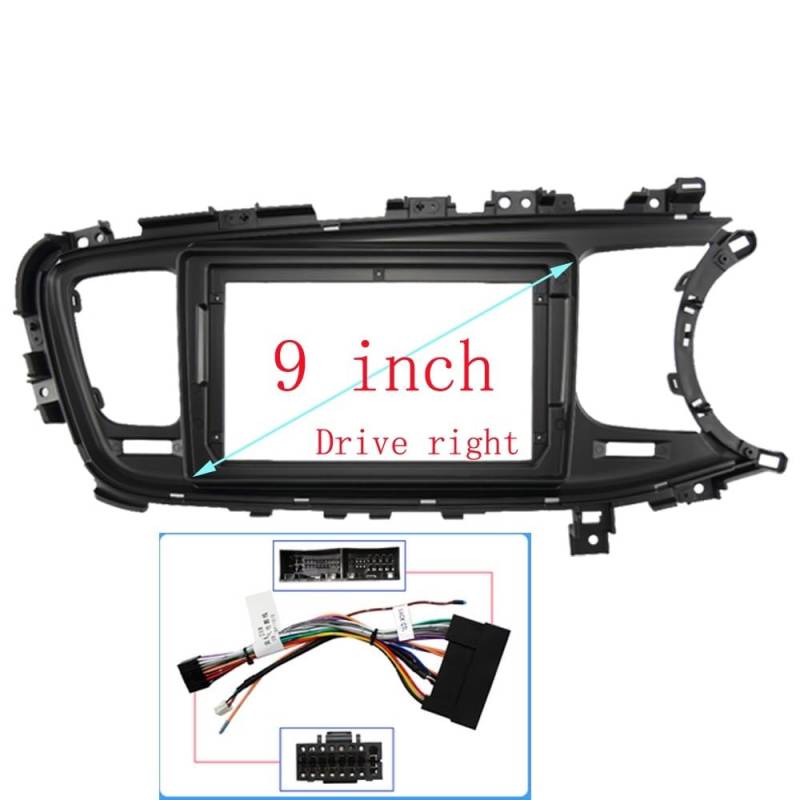 Car Radio Faceplate Frame 2-Din-Headunit-Autoradio-Blende/Passend for KIA Optima K5 2013-2015 Auto-Stereo-Audio-Player-Installationspanel Dash Kit Rahmenblende Car Radio Frame(Frame cable-RHD) von PGAEVG