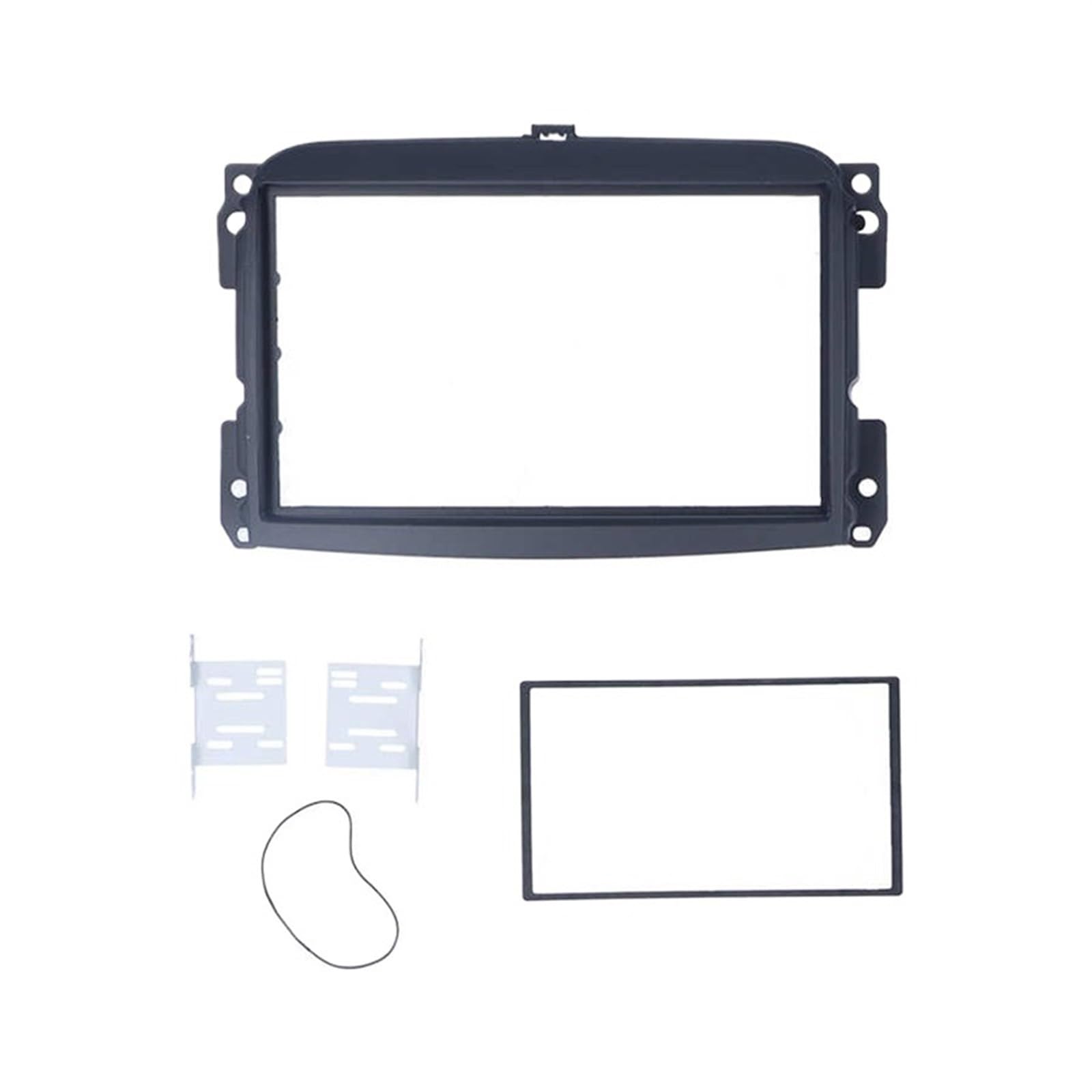 Car Radio Faceplate Frame 2Din Auto Stereo Radio Fascia DVD Audio Navigation Panel Rahmen Trim/Fit for Fiat 500L 2012 2013 2014 2015 Car Radio Frame von PGAEVG