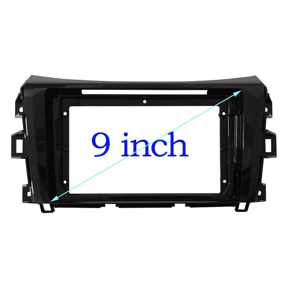 Car Radio Faceplate Frame 9/10,1 Zoll Autoradio-Blende/Passend for Nissan NP300 Navara Frontier Stereo-DVD-Player-Einbauverkleidung Head Unit Panel Audiorahmen Car Radio Frame(9 inch frame) von PGAEVG