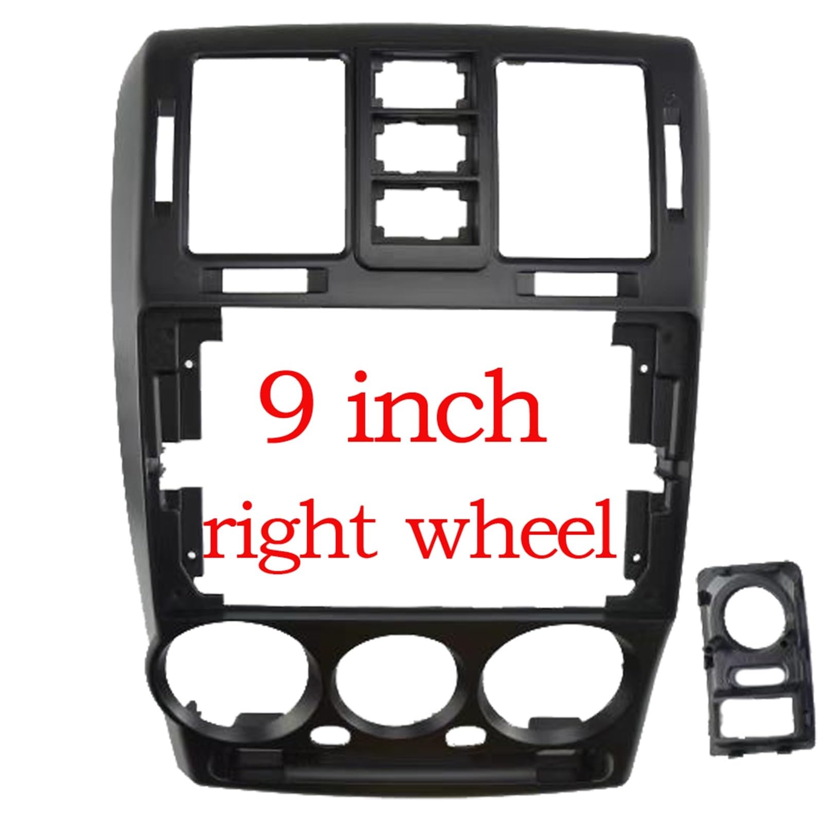 Car Radio Faceplate Frame 9 Zoll 2 Din Auto Audio Rahmen GPS Navigation Blende Auto DVD Kunststoffrahmen Blende/Passend for 2002-2011 Hyundai Getz Installation Car Radio Frame(Right wheel) von PGAEVG