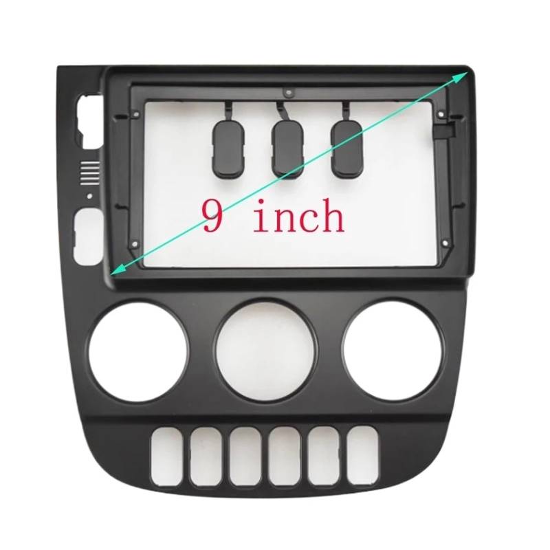 Car Radio Faceplate Frame 9 Zoll 2-Din-Autoradio-Blende/Passend for Benz ML ML320 M-Klasse W163 1998-2005 Android DVD-Player-Panel Stereo-Audio-Armaturenbrett-Rahmen-Zierset Car Radio Frame(Frame Bl von PGAEVG