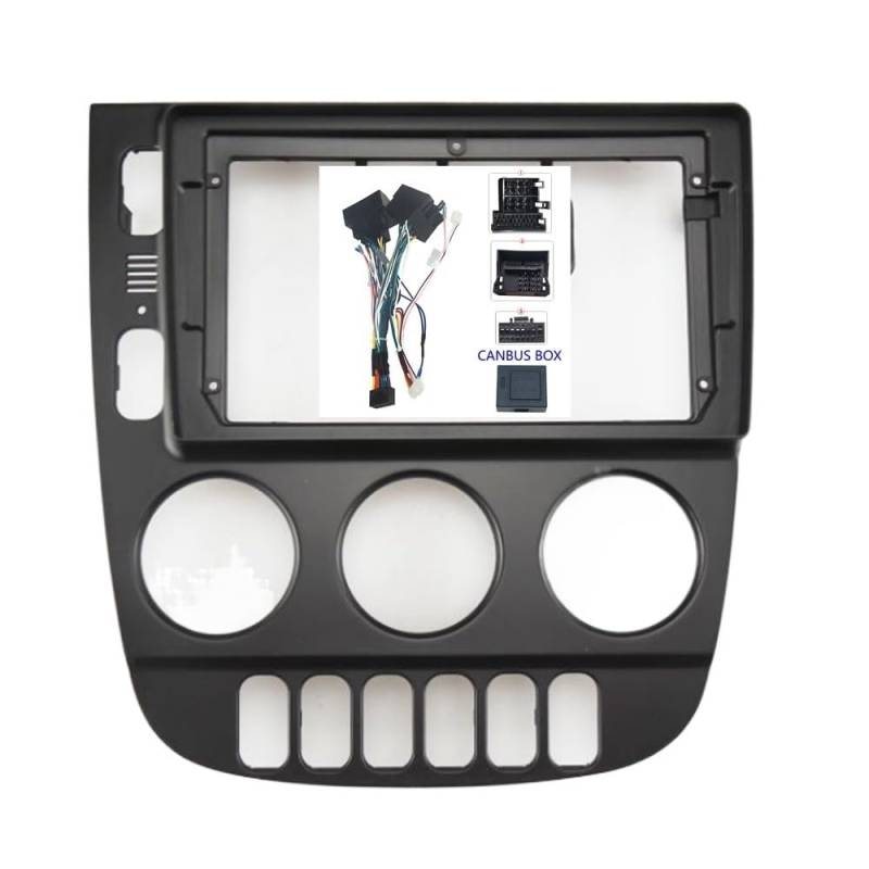 Car Radio Faceplate Frame 9 Zoll 2-Din-Autoradio-Blende/Passend for Benz ML ML320 M-Klasse W163 1998-2005 Android DVD-Player-Panel Stereo-Audio-Armaturenbrett-Rahmen-Zierset Car Radio Frame(Full Set von PGAEVG