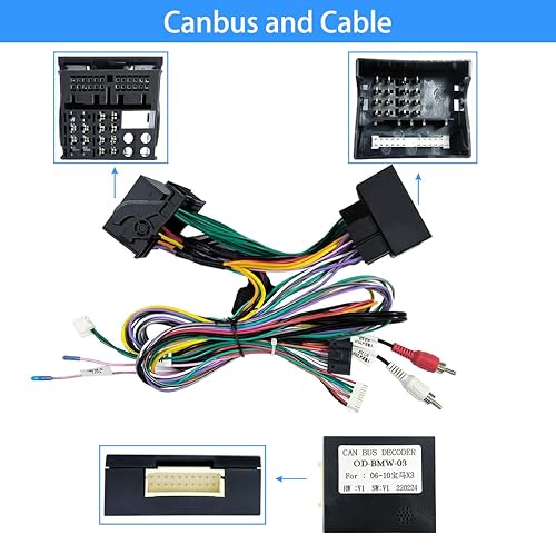 Car Radio Faceplate Frame 9 Zoll Autoblende/Passend for BMW X3 E83 2004-2012 Blenden Audio Fitting Adapter Panel Rahmen Kits Auto DVD Rahmen Armaturenbrett Car Radio Frame(Canbus and cable) von PGAEVG