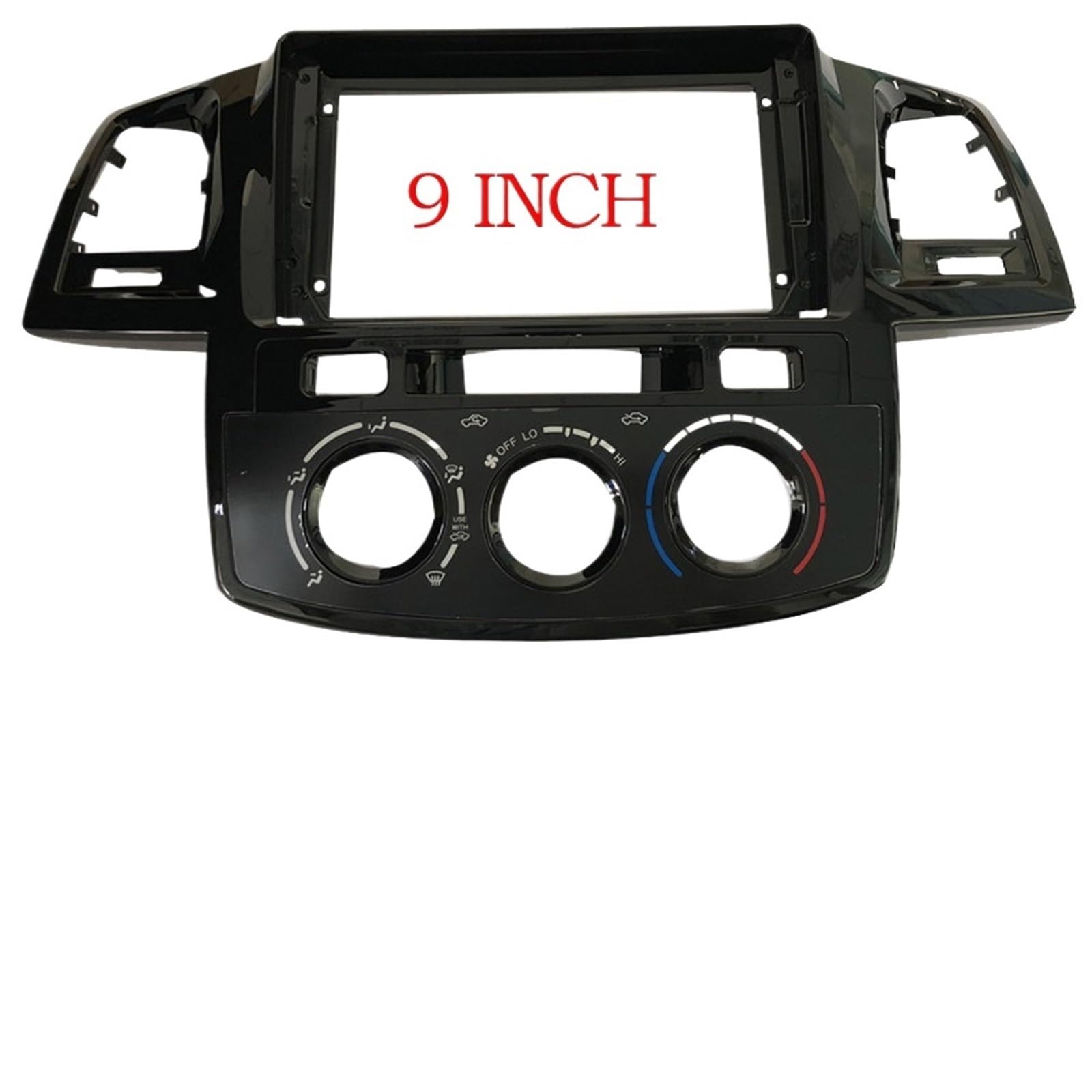 Car Radio Faceplate Frame 9-Zoll-Autoblende/passend for Toyota Fortuner Hilux 2005–2014, Doppel-Din-Blende, Armaturenbrett, Stereo, Auto-DVD-Rahmen, In-Dash-Kits Car Radio Frame(2005-06 MT-cord) von PGAEVG