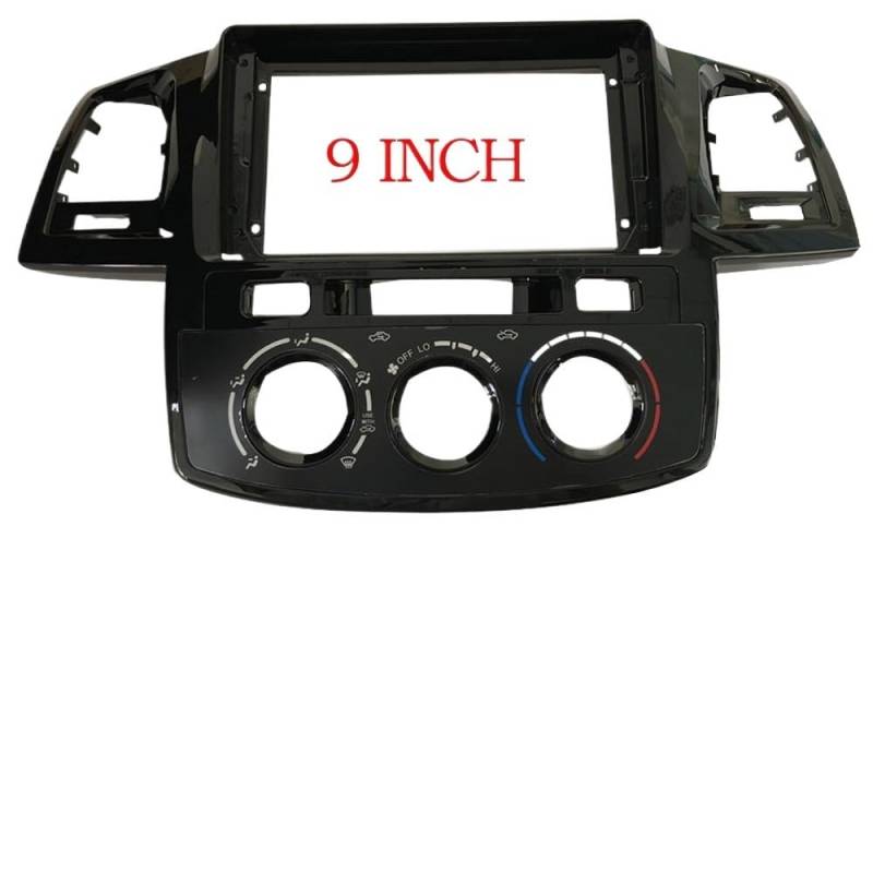 Car Radio Faceplate Frame 9-Zoll-Autoblende/passend for Toyota Fortuner Hilux 2005–2014, Doppel-Din-Blende, Armaturenbrett, Stereo, Auto-DVD-Rahmen, In-Dash-Kits Car Radio Frame(Frame-2007-14 MT) von PGAEVG