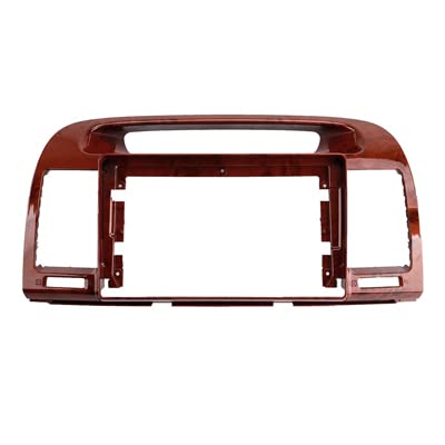 Car Radio Faceplate Frame 9-Zoll-Autoradio-Armaturenbrettblende/passend for Toyota Camry 5 2002-2006 Auto-Stereo-Panelmontage Dual Din CD DVD-Rahmen + Kabelbaum Car Radio Frame(Mahogany,Frame kit and von PGAEVG