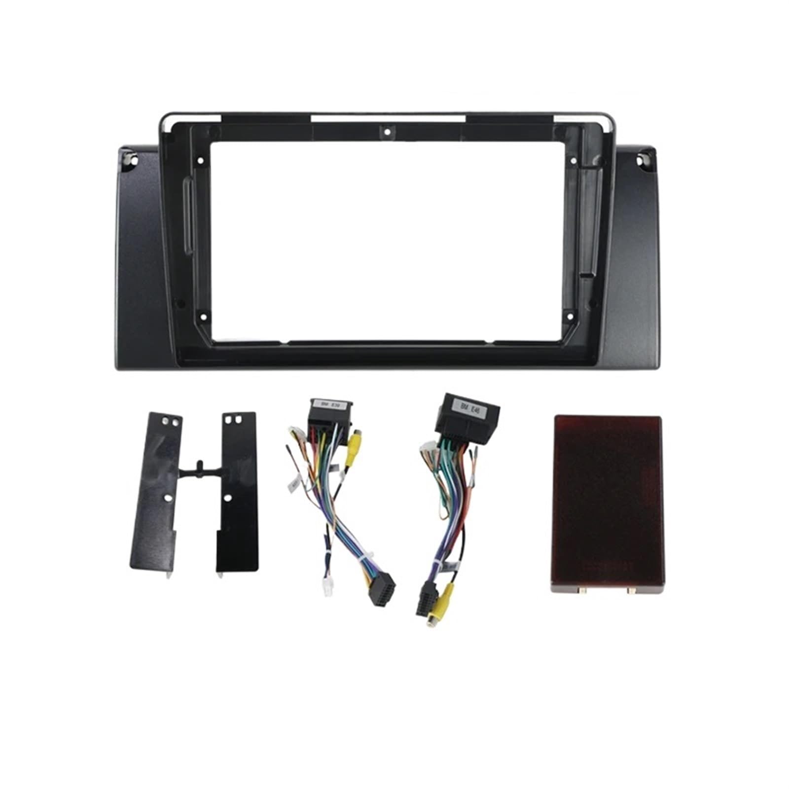 Car Radio Faceplate Frame 9-Zoll-Autoradio-Blende/Passend for BMW E53 E39 X5 Multimedia-Video-Player Nachrüstrahmen Netzkabel Canbus Dashboard Audio Kit Adapter Car Radio Frame von PGAEVG