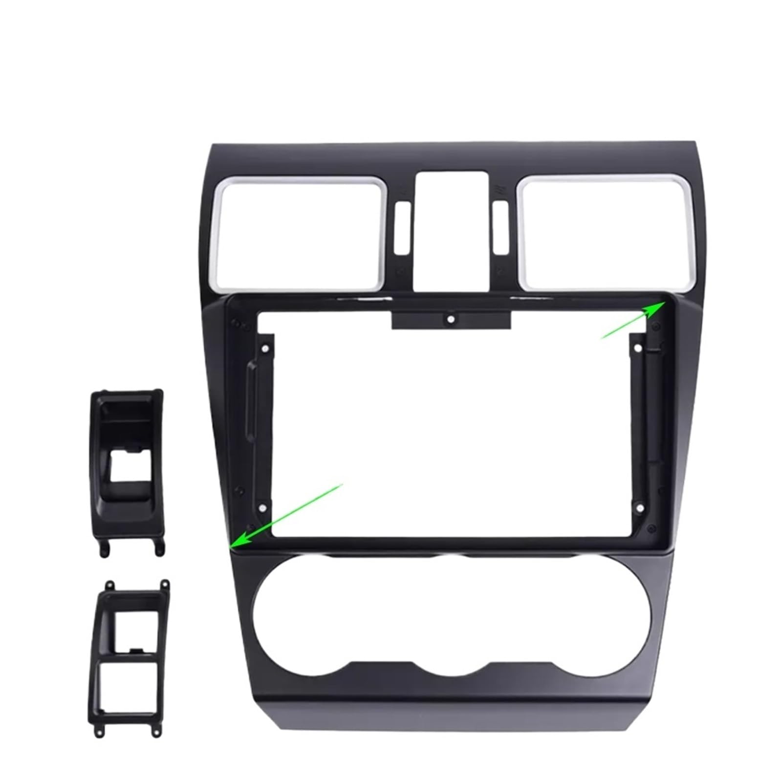 Car Radio Faceplate Frame 9-Zoll-Autoradio-Einbausatz/Fit for Subaru Forester 2016 2017 2018 Video-Panel-Player Audio-Dash 2-Din-Rahmen-Armaturenbrett-Montagesatz Car Radio Frame(Only frame) von PGAEVG