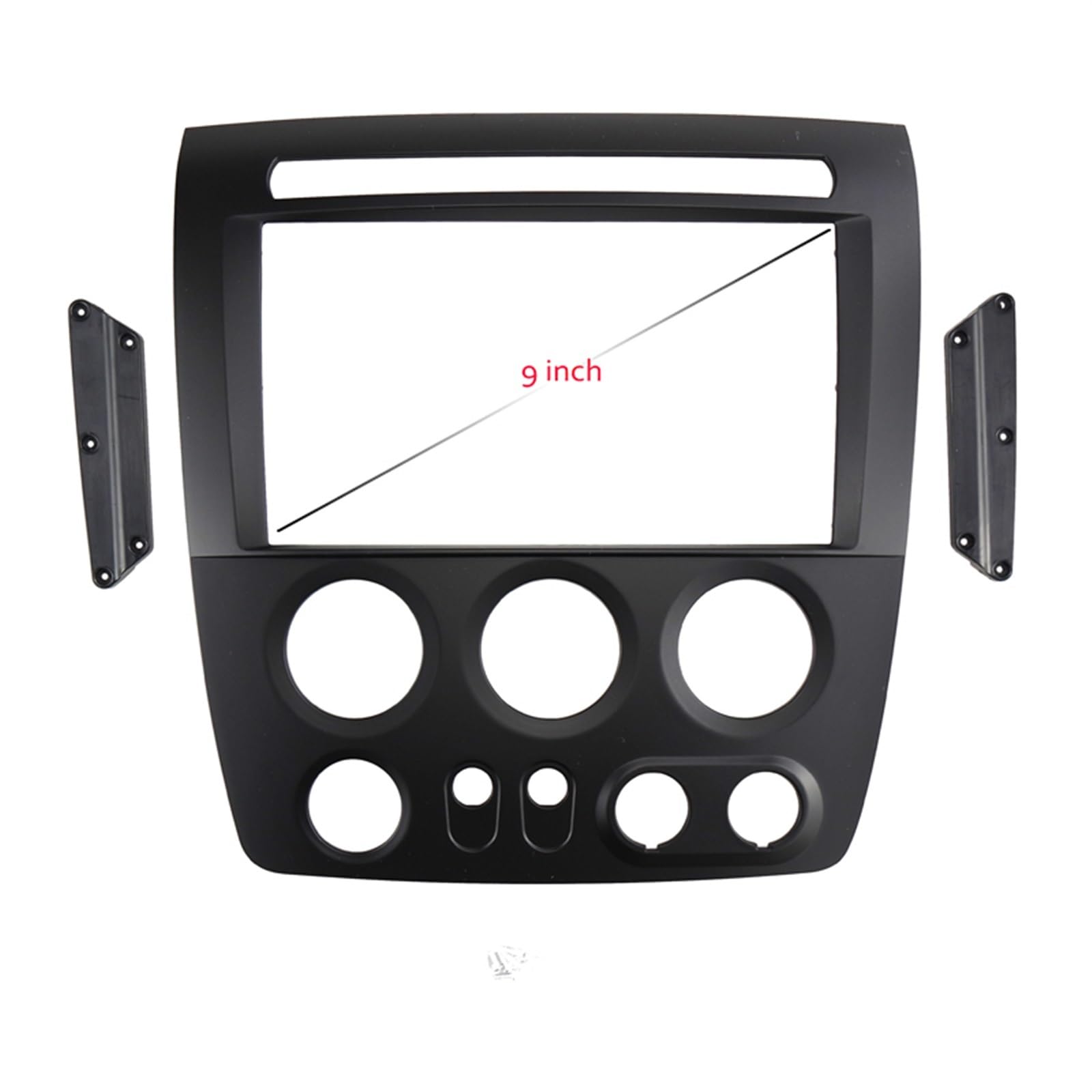 Car Radio Faceplate Frame 9-Zoll-Autoradio-Rahmen, GPS-Navigation, Blende, Auto-DVD, Kunststoffrahmen, passend for 2005–2010 HUMMER H3 (9 Zoll, LHD) Car Radio Frame von PGAEVG