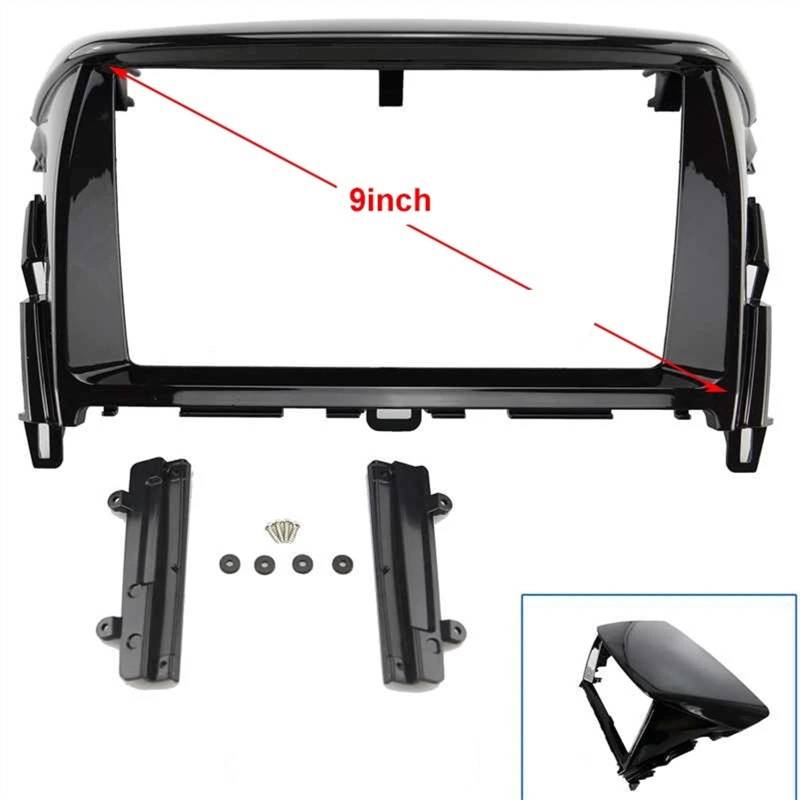 Car Radio Faceplate Frame 9-Zoll-Autoradio-Rahmen-Fascia/passend for Mitsubishi Eclipse Cross 2018-2019 Audio-Verkleidungs-Armaturenbrett-Montage-Kit 2-Din-DVD-Stereo Car Radio Frame(2018-2019 frame von PGAEVG