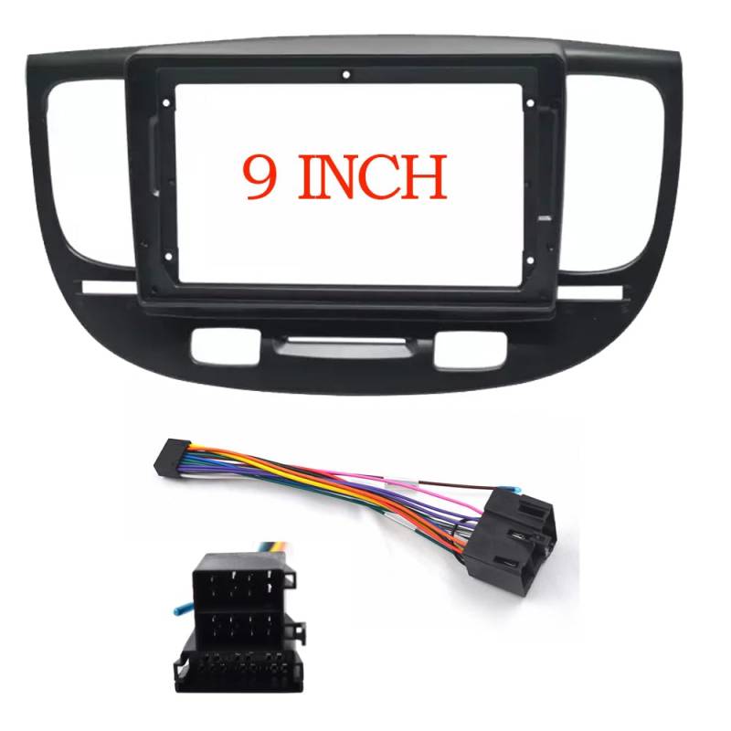 Car Radio Faceplate Frame Android Audio Rahmen Mit Kabel/Fit for Kia RIO 2 2005 2006 2007 2008-2011 Auto Auto ABS Radio Dashboard GPS Stereo Panel Rahmen Car Radio Frame(Frame-A-ISO cord) von PGAEVG