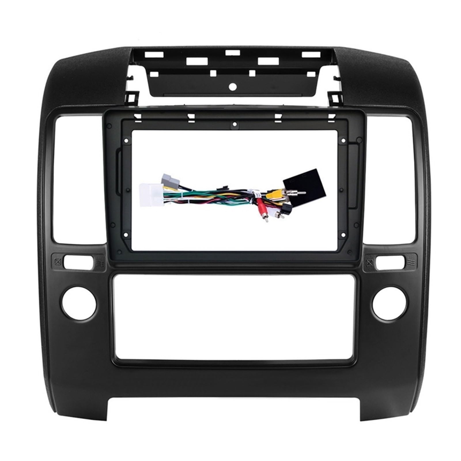 Car Radio Faceplate Frame Auto-DVD-Rahmen, Audio-Anbauadapter, Armaturenbrett-Verkleidung, 9 Zoll, passend for Nissan Navara D40 05–14, 2-Din-Radio-Player Car Radio Frame von PGAEVG