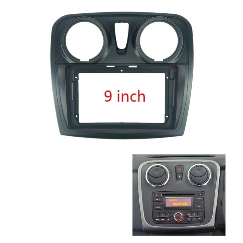 Car Radio Faceplate Frame Autoradio-Blende/Fit for DACIA Sandero/Symbol/Stepway Auto-Stereo-Panel Dash CD Trim Installationsrahmen Kit Center Control Holder Car Radio Frame von PGAEVG