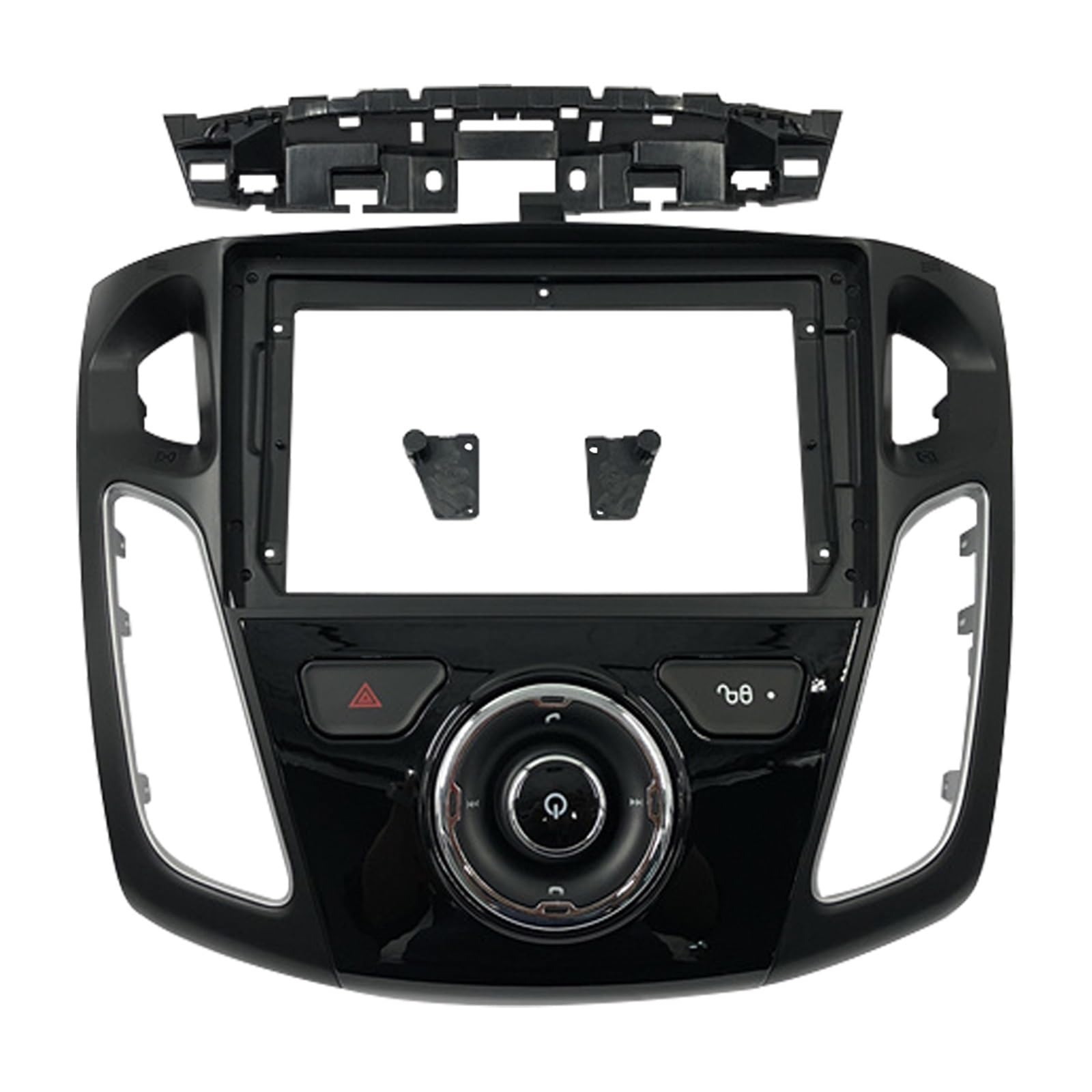 Car Radio Faceplate Frame Autoradio-Blendenrahmen/Fit for Ford Focus MK3 2011–2019, 9 Zoll 2DIN-Stereo-Panel, Kabelbaum, Stromkabel-Adapter, Canbus-Decoder Car Radio Frame(Only frame-A) von PGAEVG