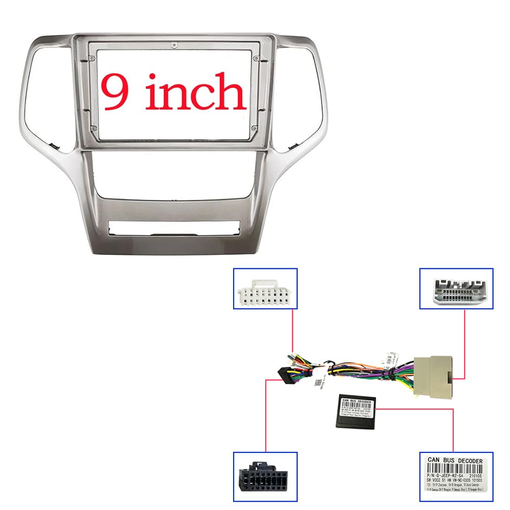 Car Radio Faceplate Frame Autoradio-Gesichtsrahmen/Fit for Jeep Grand Cherokee 2008 2009 2010 2011 2012 2013 Panel-CD-DVD-Player-Audiorahmen Armaturenbrett-Montagesatz Car Radio Frame(Frame an canbus) von PGAEVG