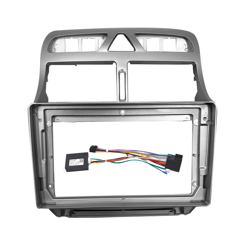 Car Radio Faceplate Frame Autorahmen-Audio-Anbauadapter, Armaturenbrett-Verkleidungskits, 9 Zoll, passend for Peugeot 307 307CC 2002–2013, 1-Din-Radio-Player Car Radio Frame(Frame an canbus) von PGAEVG