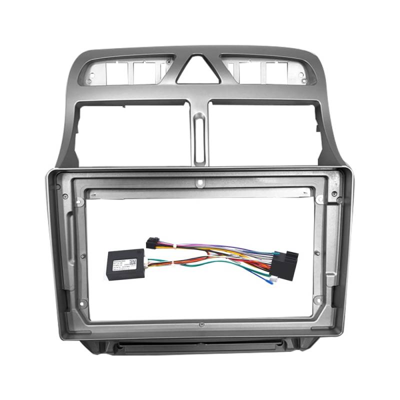 Car Radio Faceplate Frame Autorahmen-Audio-Anbauadapter, Armaturenbrett-Verkleidungskits, 9 Zoll, passend for Peugeot 307 307CC 2002–2013, 1-Din-Radio-Player Car Radio Frame(Frame an canbus) von PGAEVG