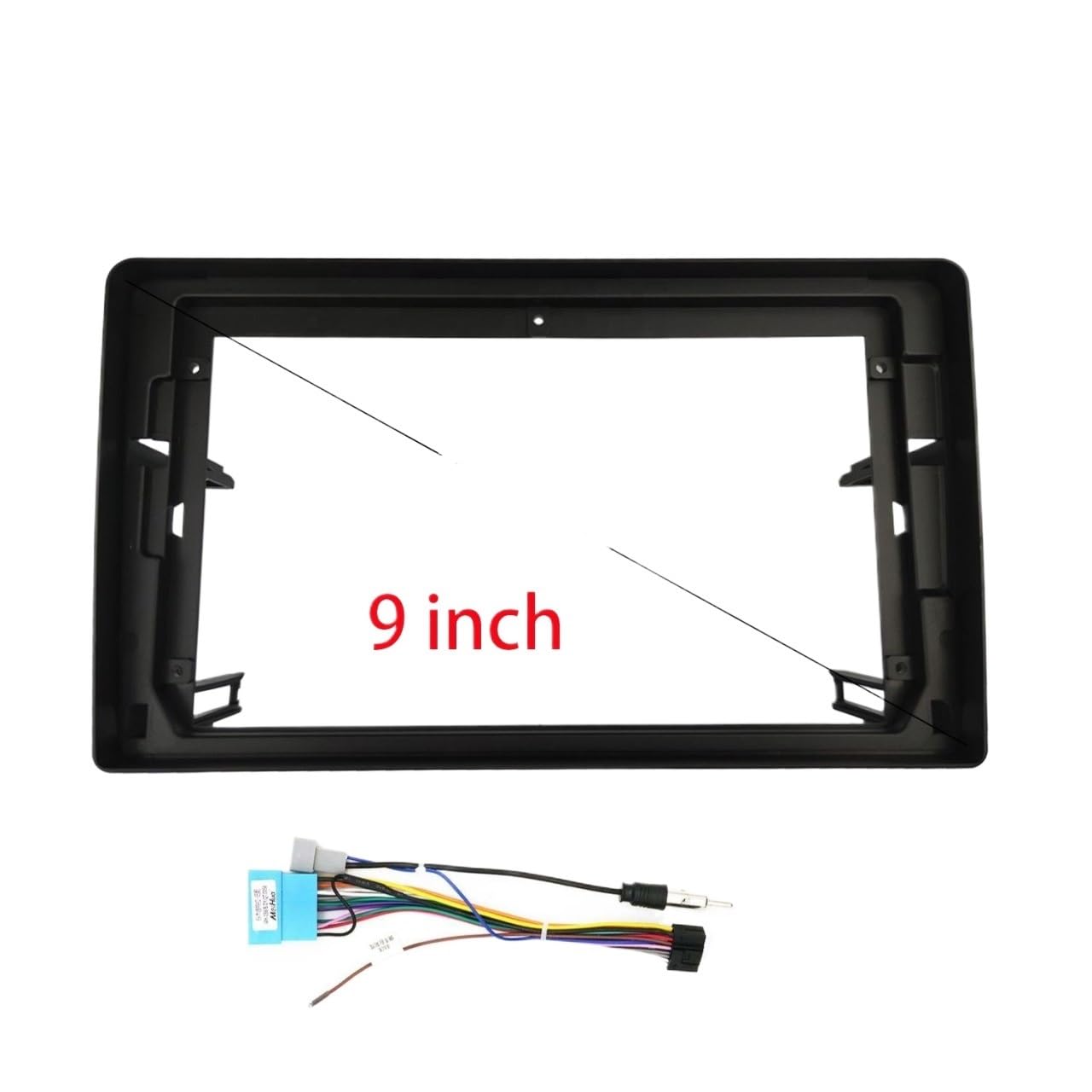 Car Radio Faceplate Frame Car Audio Fascia Frame Adapter/Passend for Suzuki Alto 2009 9 Zoll Big Screen 2DIN Dash Fitting Panel Frame Kit Car Radio Frame(Frame and cable) von PGAEVG