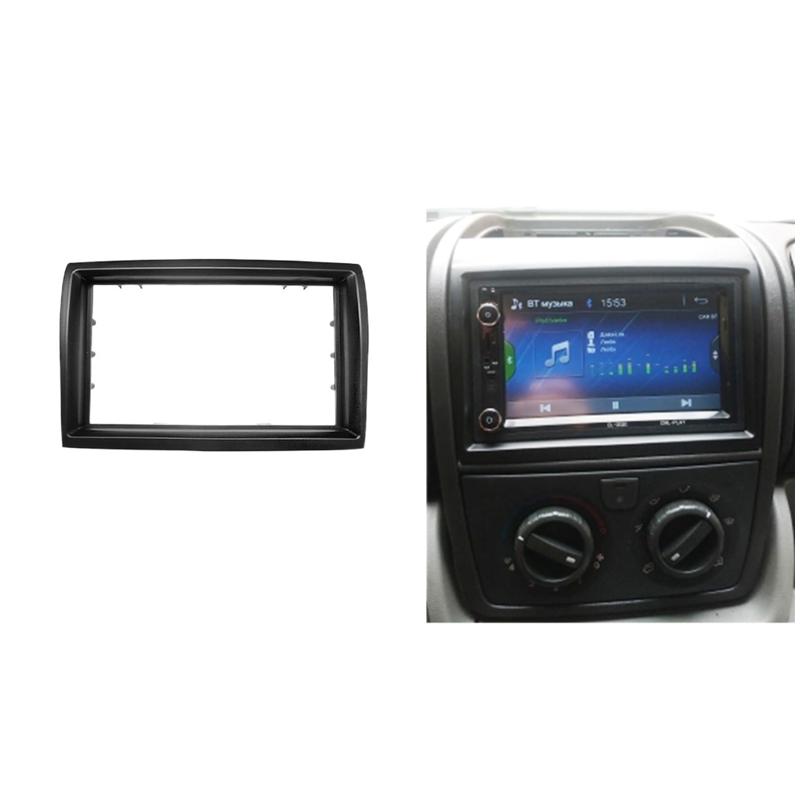 Car Radio Faceplate Frame Doppelte 2-Din-Radioblende/passend for Citroen Jumper Peugeot Boxer Fiat Ducato CD-DVD-Audio-Dashboard-Montagesatz Adapter Blendrahmen Armaturenbrett Car Radio Frame(178X102m von PGAEVG