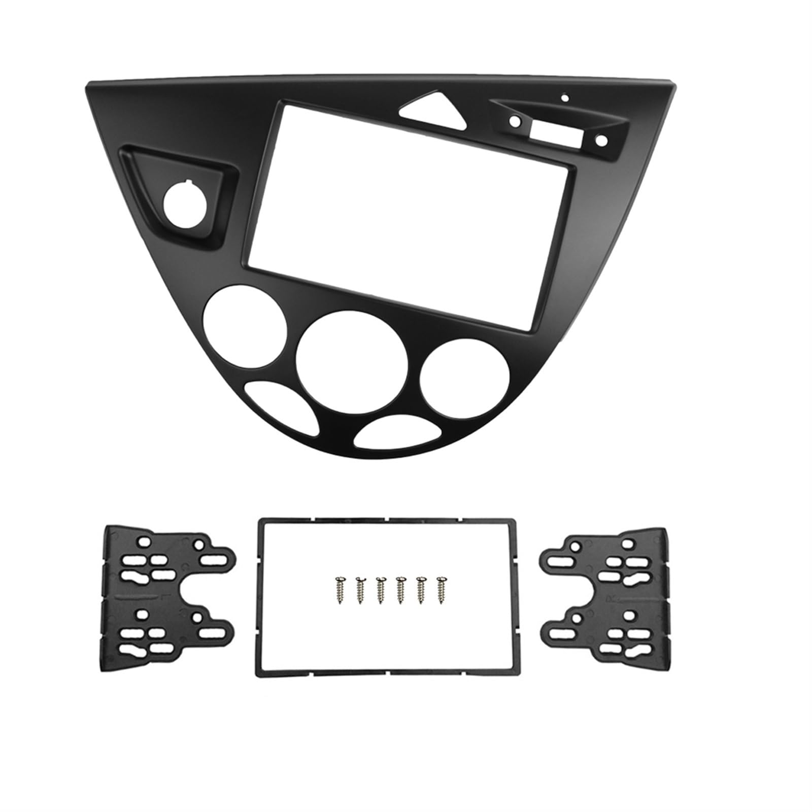 Car Radio Faceplate Frame Tragen Sie ein doppeltes 2-DIN-Stereopanel auf, passend for Ford Focus Fiesta, Faszienradio, DVD-Rahmen, CD-GPS-Lünette, Nachrüstung des Armaturenbrett-Installations-Trim-Kit von PGAEVG