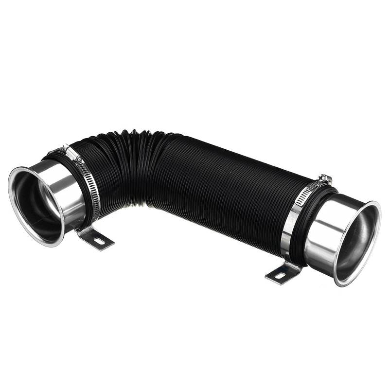 Intake Hose, Air Filter Auto-Luftfiltereinlass 76 mm 1 m Kaltrohr Flexibler Kanalzufuhrschlauchsatz mit Blasdüseneinlassklemme Rohrschlauch Luftansaugrohr Ansaugschlauch, Luftfilter(Silver) von PGAEVG