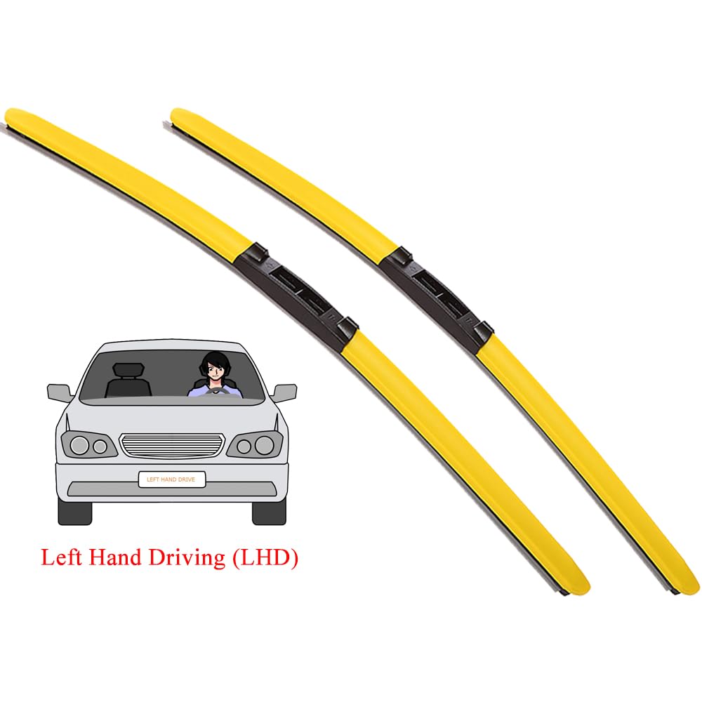 Wiper Blade Auto-Scheibenwischerblatt/Fit for VW Volkswagen Passat B5 B5.5 3B 1996 1997 1998 1999 2000 2001 2002 2003 2004 2005 Windscreen Wiper Blades(Yellow (LHD),VW (VOLKSWAGEN)_(B5.5) 2001-2006_PA von PGAEVG