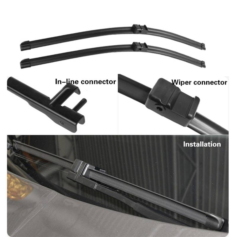 Wiper Blade Auto-Wischerblatt/Passend for Volkswagen VW Golf 4 MK4 R32 2002-2003 Scheibenwischer vorne und hinten, Autoteile 21"+19"+13" Windscreen Wiper Blades von PGAEVG